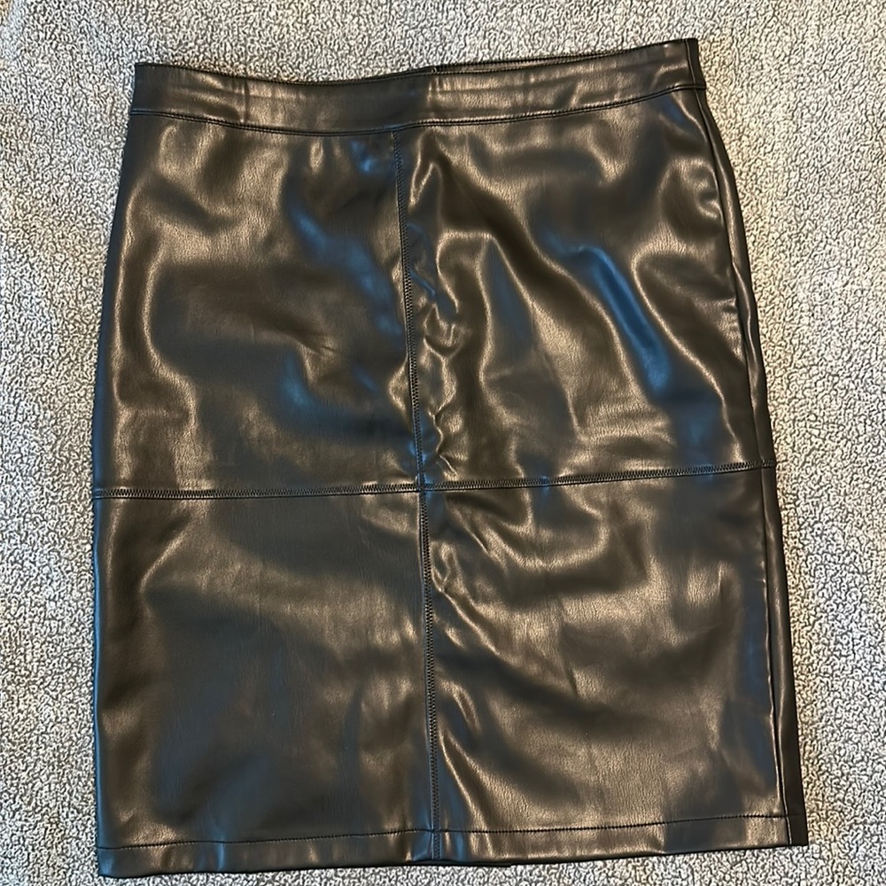 Faux Leather skirt- Like New worn once
